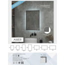 Зеркало Континент Amer Black LED 600x700 (ЗЛП1537) 