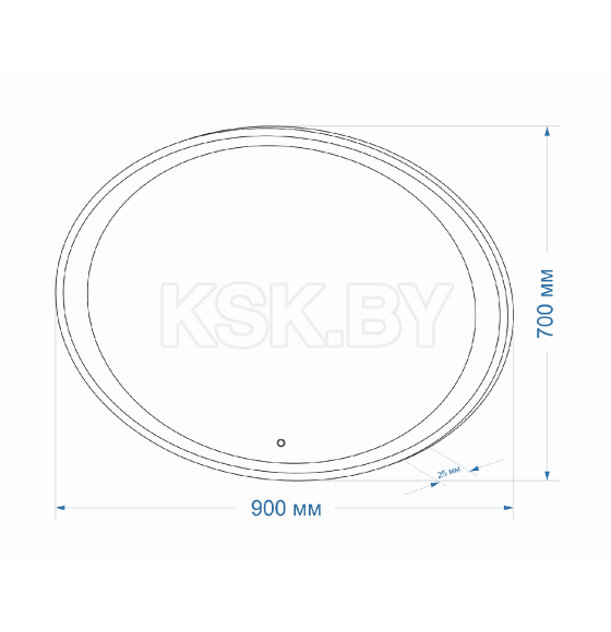 Зеркало Континент Credo LED 900х700 (ЗЛП84) 