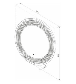 Зеркало Континент Mars LED D770