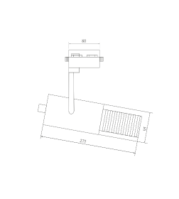 Трековый светильник 85030/01 диммируемый однофазный (для офиса)