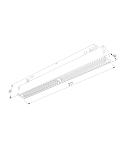 Трековый светильник Slim Magnetic WL02 12W 4200K (черный) 85008/01