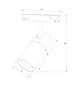 Трековый светильник 20W 4200K (белый) 85013/01 Slim Magnetic R03