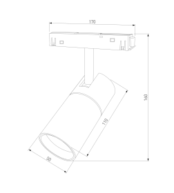 Трековый светильник 6W 4200K (белый) 85011/01 Slim Magnetic R01