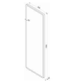 Зеркало Континент Loren LED 455х1350