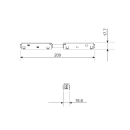 Прямой коннектор и планка 1шт белый Slim Magnetic 85096/00 ES (a061246) 