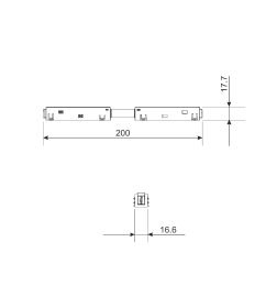 Прямой коннектор и планка 1шт белый Slim Magnetic 85096/00 ES