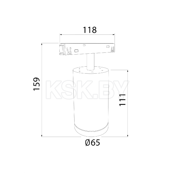 Трековый светильник Slim Magnetic R06 10W 4200K Ringe белый/серебро 85506/01 ES (a061299) 