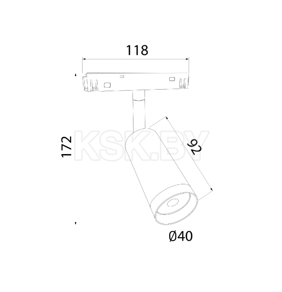 Трековый светильник 8W 4200K Porte (черный) 85507/01 Slim Magnetic R07 (a061300) 