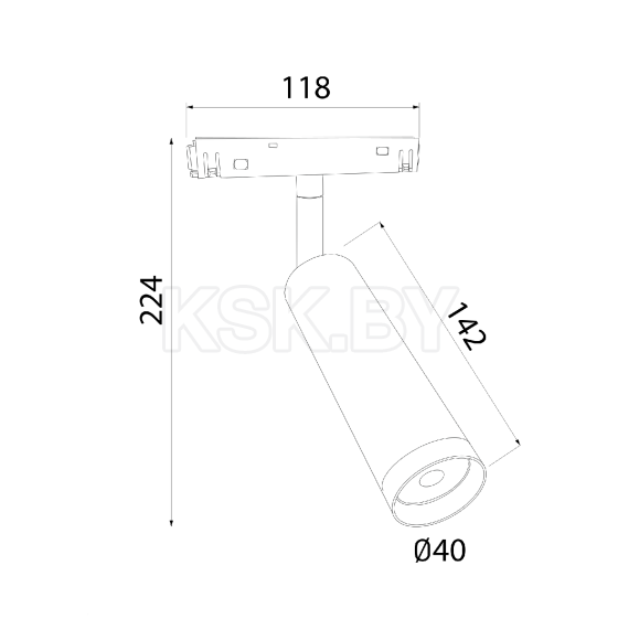 Трековый светильник 8W 4200K Porte (черный) 85508/01 Slim Magnetic R08 (a061302) 