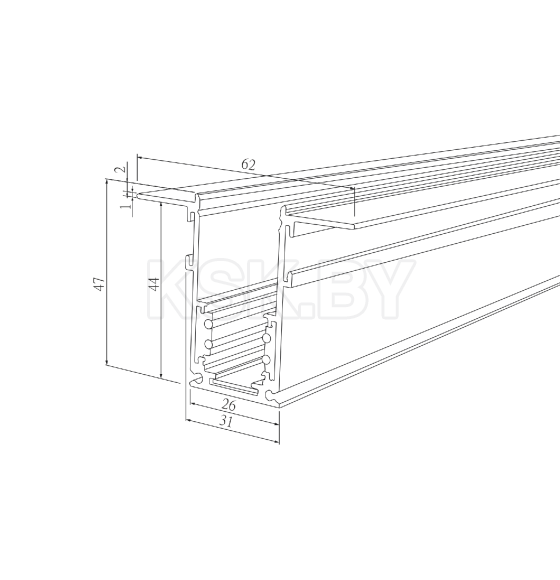 Шинопровод встраиваемый (белый) (3м) 85128/00 Slim Magnetic (a062328) 