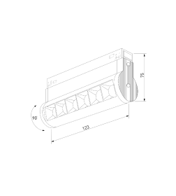 Трековый светильник 6W 4200K Alter (чёрный) 85048/01 Slim Magnetic (образец)