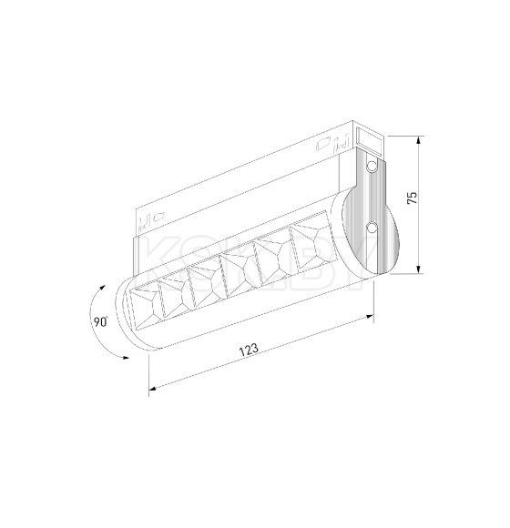 Трековый светильник 6W 4200K Alter (белый) 85048/01 Slim Magnetic (a062995) 