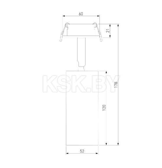 Светильник встраиваемый белый/черный 10W 4200K (25052/LED) Diffe (a058173) 