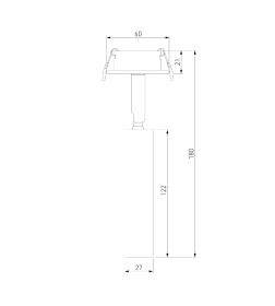 Светильник встраиваемый черный 5W 4200K (25027/LED) Diffe