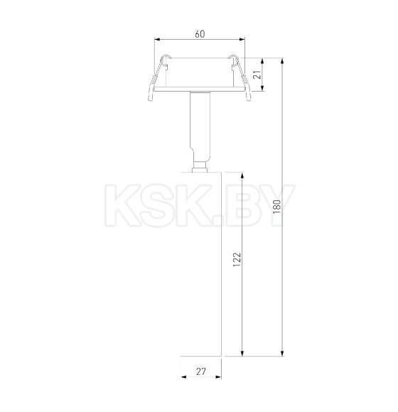 Светильник встраиваемый белый 5W 4200K (25027/LED) Diffe (a058214) 