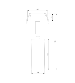 Светильник встраиваемый серебряный 8W 4200K (25039/LED) Diffe