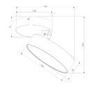 Светильник накладной черный Pila серебро 12W 4200К (25135/LED) (a060190) 