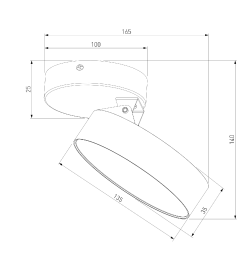 Светильник накладной черный Pila серебро 12W 4200К (25135/LED)