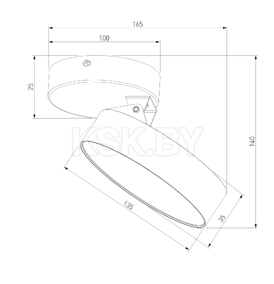 Светильник накладной черный Pila серебро 12W 4200К (25135/LED) (a060190) 