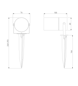 Светильник садово-парковый со светодиодами Landscape LED черный 043 FL LED