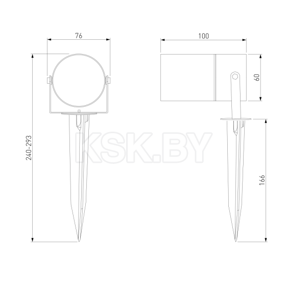 Светильник садово-парковый со светодиодами Landscape LED черный 043 FL LED (a059011) 