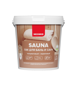 Лак для бань и саун NEOMID SAUNA, акриловый, 1 л