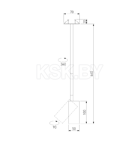 Подвесной светодиодный светильник черный (50242 LED) Drop 8W (a061482) 