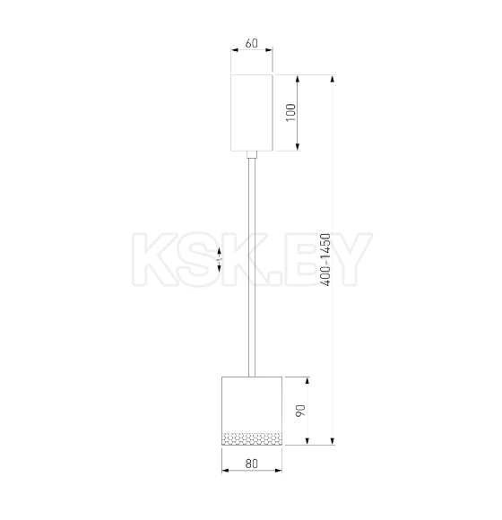 Светильник подвесной светодиодный 50243 LED 12W 4200K чёрный (a062413) 