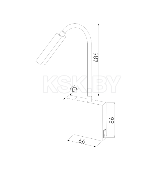 Светильник настенный светодиодный черный KNOB 40118/LED (a058943) 