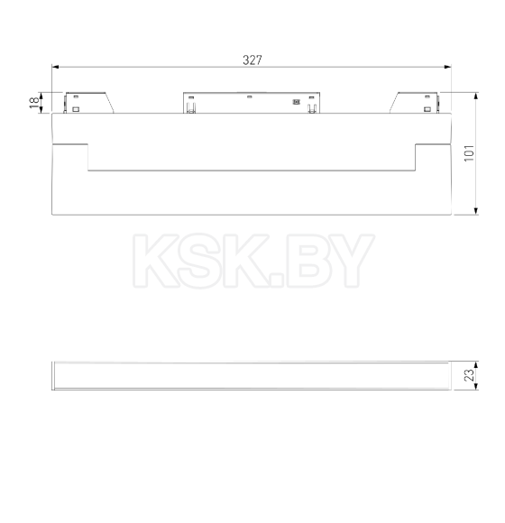 Трековый светильник Slim Magnetic 18W 4200K Kos (чёрный) 85086/01 (a063560) 