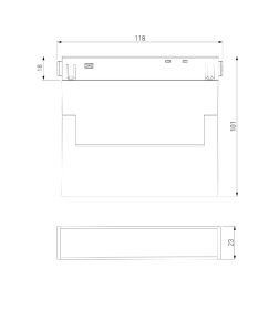 Трековый светильник Slim Magnetic 6W 4200K Kos (чёрный) 85084/01