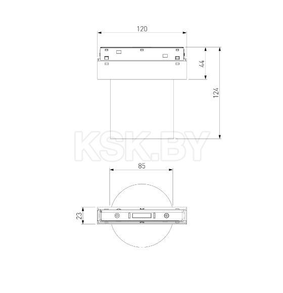 Трековый светильник Slim Magnetic 10W 4200K Orsa (чёрный) 85053/01 (a063494) 