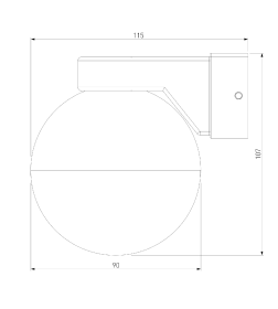 Светильник настенный MRL 1028 IP54 MRL 1028 черный