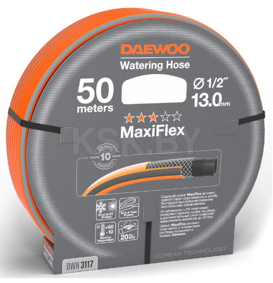 Шланг поливочный 1/2" 50 м DAEWOO MaxiFlex DWH 3117 (DWH 3117) 