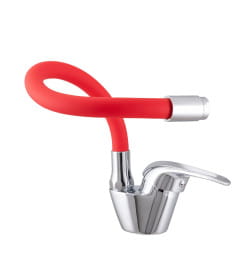 Излив для смесителя Rubineta Flexy универсальный (RD) красный