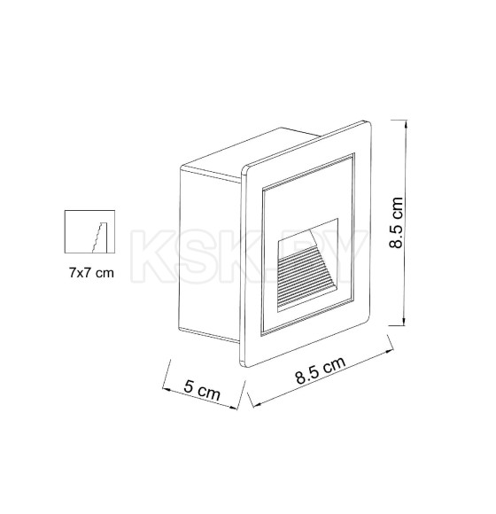 Подсветка для лестниц Arte Lamp PIAZZA A7325IN-1WH (A7325IN-1WH) 