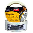 Лента малярная креппированная 25мм х 50м 140 мкм DЕCOR 789-2550 (789-2550) 