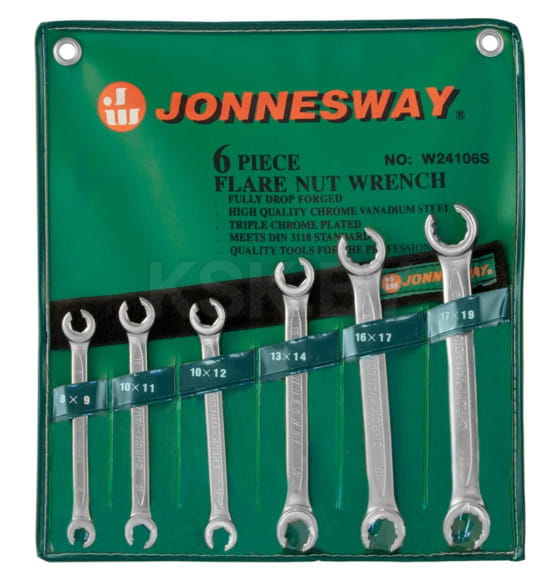 Набор ключей разрезных 8-19 мм в сумке (6 предметов) Jonnesway W24106S (W24106S) 
