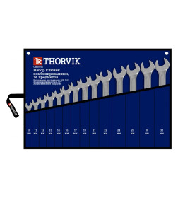 Набор ключей комбинированных 10-32 мм в сумке (14 предметов) Thorvik CWS0014