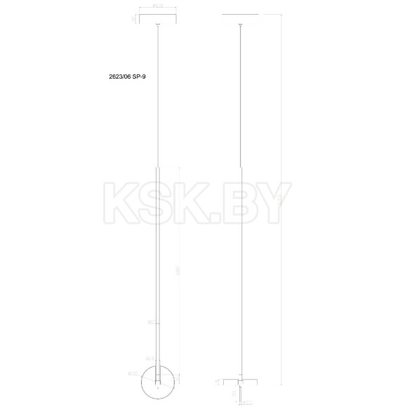 Светильник подвесной Divinare MALCONE 2623/06 SP-9 (2623/06 SP-9) 