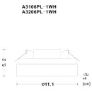 Светильник потолочный Arte Lamp GAMBA A3106PL-1WH (A3106PL-1WH) 