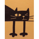 Подушка декоративная MATEX MEOW. Размер: 35x35 Цвет: горчичный, чернильный (28-185) 