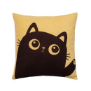 Подушка декоративная MATEX MEOW. Размер: 35x35 Цвет: горчичный, черничный (37-897) 