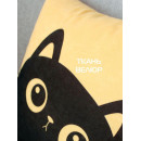 Подушка декоративная MATEX MEOW. Размер: 35x35 Цвет: горчичный, черничный (37-897) 