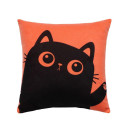 Подушка декоративная MATEX MEOW. Размер: 35x35 Цвет: лососевый, черничный (43-065) 