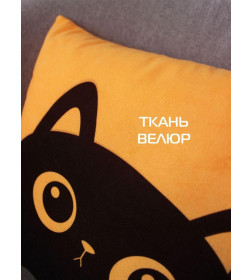Подушка декоративная MATEX MEOW. Размер: 35x35 Цвет: абрикосовый