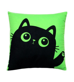 Подушка декоративная MATEX MEOW. Размер: 35x35 Цвет: салатовый