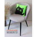 Подушка декоративная MATEX MEOW. Размер: 35x35 Цвет: салатовый (43-683) 
