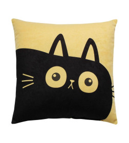 Подушка декоративная MATEX MEOW. CHUBBY. Размер: 35x35 Цвет: Горчичный,черный