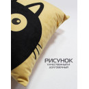 Подушка декоративная MATEX MEOW. CHUBBY. Размер: 35x35 Цвет: Горчичный,черный (62-059) 